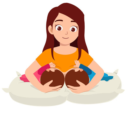 Breastfeeding Twins Positions - Double Football Hold